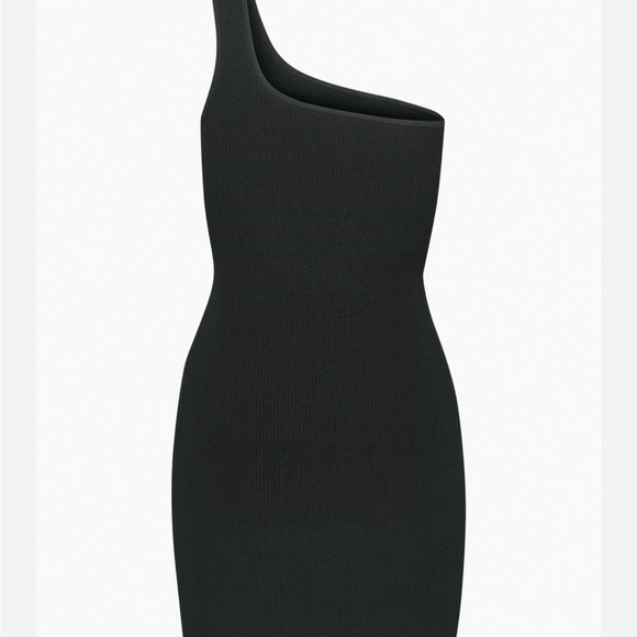 Aritzia Black One-Shoulder Bodycon Dress - Picture 1 of 6